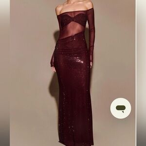 MESHKI Off Shoulder Maxi Dress